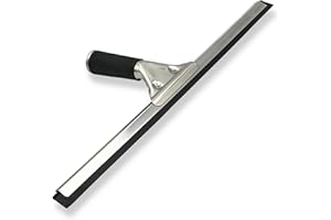 ‎ORGAFLIX ORGAFLIX Profi Fensterabzieher 45cm Edelstahl | Abzieher mit hochwertiger Gummilippe (Hard) Glasreinigung, Schaufenster, große Flächen | Fensterputzer, Fensterreinigung, Duschabzieher, Fensterreiniger