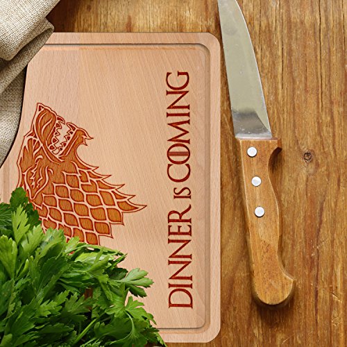 Game of Thrones inspiriert Dinner Is Coming Schneidebrett aus Holz - 2
