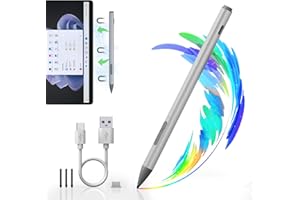RYTAKI PRO Surface Pen für Microsoft Surface Pro 11/10/9/X/8/7+/7/6/5/4/3,USB-C Schnellladung Surface Stift für Surface Go/Surface Book/Surface Laptop, 4096 Druckempfindlichkeit & Palm-Rejection