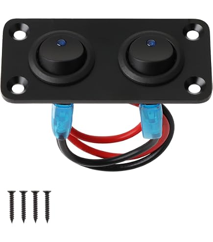 12 Volt Switch RUNCCI-YUN Round Rocker Switch DC12V-24V 10A Toggle ...