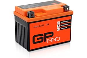 GP-PRO GTX4L-BS 12V 5Ah GEL Batterie de démarrage (semblable à YTX5L-BS / YTX4L-BS) (Sans entretien / Scellé) Scooter Accumul