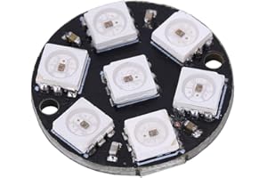 Fafeicy 10Pcs LED Driver Development Board Round Built-in Color LED Ring Lamp Cjmcu 7 Bit WS2812 5050 RGB