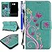 Price comparison product image FESELE Samsung Galaxy J3 2017 Case(U.S. Edition) Samsung Galaxy J3 2017 Cover Glitter Butterfly Flower Pattern Painted PU Leather Case Book Style Magnetic Closure PU Leather Wallet Elegant Classic Flip Cover Case Card Slot and Banknotes Pocket with Hand Strap For [Samsung Galaxy J3 2017] + 1 x Blue Stylus Pen - Colored,Green