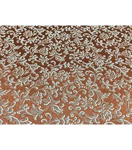 TEXTILE STATION Tela De Brocado Indio Banarsi Con Estampado Metálico Dorado Floral De Alta Calidad (precortada, 1 Metro) (verde Botella
