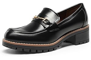 DREAM PAIRS Mocasines para Mujer, con Plataforma, cómodos, sin Cordones, Elegantes, Informales, de Negocios