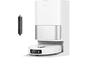 DREAME L40 Ultra AE Robot Aspirapolvere Lavapavimenti, Aspirazione 19.000 Pa, Auto-Pulizia dei Moci con Acqua Calda a 75°C, Diverse Spazzole e Moci Flessibili, Svuotamento Automatico