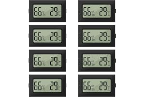 LYCXAMES Termometer och hygrometer, 8 st mini LCD digital hygrometer termometer, 2-i-1 inomhusfuktmätare, temperaturmätare, t