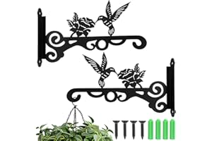 MIVITOOM 2 Stück Wandhaken für Blumenampel, Pflanzenhalterung aus Eisen Blumentopf Wandhalter für Vogelhäuschen Laternen und Windspiele robuste Blumenampel Halterung und Pflanzen Wandhalterung