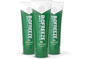 Biofreeze Pain Relief Gel, 118ml X 3, Muscle Rub Pain Relief, Cools, Soothes, Back Pain, Neck Pain, Arthritis , Fast Acting, Long Lasting, Muscles, Bones And Joints, Pain and Fever