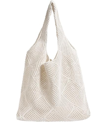 Borsa Uncinetto Borsa A Tracolla Da Donna Con Conchiglie, Borsa Da