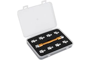 EIMSOAH Herramienta de Llave para Radios de Motocicleta, Juego de Llaves CNC de 5,0 a 6,8 de Longitud, 93 Mm/3,7 Pulgadas, Llave para Radios de Moto de Cross con Caja de Almacenamiento