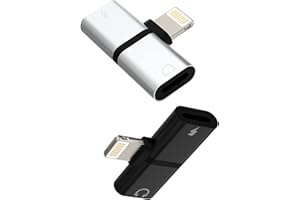 HOYULLI Adattatore Jack Doppio Lightning Per Cuffie (2 Pack) Per Apple iPad IPhone AUX Caricatore Cavo Accessori Adapter Audio Auricolari Cavetto Headphone SDoppiatore Autoradio Cuffia Dongle Ricarica ip-ZT