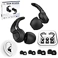 Ear Plugs for Ear Protection Kids 9+, Adults & Small Ear Canal, Teens, Reusable Silicone Hearing Protection Earplugs for Sleeping, Concerts, Flying, Moto and Noise Sensitivity-8 Ear Tips in XS/S/M/L