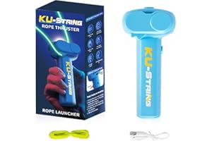 MERRWON String Rope Launcher Loop Fidget Toy | Cool Toys for Kids and Adults | Glow in The Dark Lasso Rope String | Defying gravityy To Boost Your Imagination | Christmas Stocking Stuffer (Light Blue)