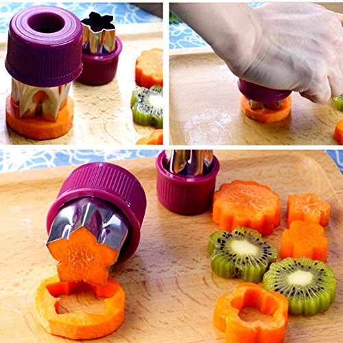 20pcs stainless steel molds, 12pcs metal cookie knives, 3pcs star shapes, 3pcs flower-shaped, 3pcs in round shapes, heart-shaped 3pcs (different sizes), as well as 8pcs of vegetable knives for decoration of food - 7