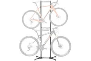 CXWXC Soporte de Suelo para 2 Bicicletas, soporta hasta 50 kg/110 Libras, Soporte para Bicicleta, Interior y Garaje al Aire Libre