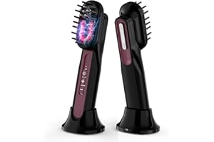 ‎IKEENER iKeenerTENS Rot und Blau Licht Haarwachstumskamm, 3 in 1 Gesicht und Körper Haarwachstumskamm, Laser Haarausfall Prävention, Portable