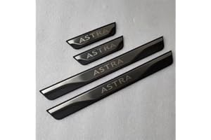 ENFILY 4Pcs Auto Inneneinstiegsleisten Schutz Zubehör für Opel Vauxhall Astra 2010-2021, Abriebschutz Schwelle Willkommen Pedalleiste Abdeckung, Edelstahl Styling Dekoration