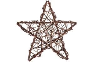 INZOPO Dried Rattan Star Frame Wreath, Rattan Star Vine Wreaths New Year Decor Photography Prop DIY Home Ornaments Wedding Party Supplies