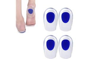 Neoreser 2 Paire Talonnettes en Gel, Epine Calcaneenne Silicone Talonette, Silicone Soulage Douleurs Pieds Semelle Talon Semelle Talonette Gel pour Homme Femme Soulage Douleurs Pieds (S, Taille 33-38)