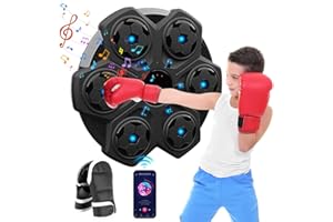 HOVCEH Music Boxing Machine, Bluetooth Intelligente Musik Boxing Machine, LED Musik Boxmaschine mit Boxhandschuhen, Wandmontierte Boxmaschine, Musik-Boxmaschine für Erwachsene und Kinder