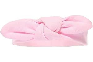 Mini Mart Online Limited Baby 'Knotty' Bow White Rose Pink Headband 0-6 Months