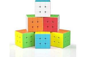 ROXENDA Speed Cube Set, Qihang W Cube de Vitesse 56 mm Ensemble de Cubes Magique Pleine Grandeur, Jeux IQ pour Tous Les âges Enfants et Adultes (sans Autocollant)