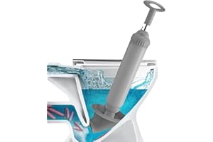 WEKUW Stantuffo WC, Dispositivo di Rimozione Degli intasamenti WC Pompa Carichi a Pressione Stantuffo Pulitore per Tubi ad Aria Compressa ad Alta Pressione, per Vasca da Bagno,Cucina(Grigio)