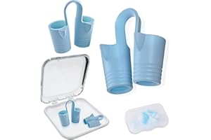 ‎AIOUTGOGO Schnarchen Schnarchen Stopper 4 Größen Soft Nasal Dilatator Gegen Schnarchen mit 1Paare 32dB Ohrstöpsel zum Schlafen, Lärmschutz Earplug,Doppelter Schutz Für erholsamen Schlaf sorgen