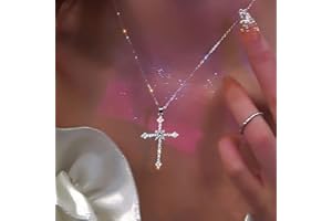 Atentuyi Cz Kreuz Anhänger Halskette Silber Strass Kreuz Halskette Kristall Kreuz Choker Religion Kruzifix Halskette Dünne Kette Kreuz Strass Halskette Schmuck Für Frauen Und Mädchen