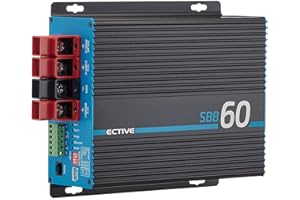 ECTIVE - SBB 60 Solar-Ladebooster 60A 12V auf 12V 430Wp mit MPPT Solarladeregler - DC-DC Battery-to-Battery Ladegerät für AGM/Gel/Nass/LiFePO4 - Lichtmaschine-Ladewandler für Wohnmobil, Auto, Van