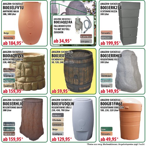 SOMMER-SCHLUß-VERKAUF! Regentonne EICHENFASS FASS 120l HOLZOPTIK FROSTSICHERES Regenfass mit Deckel und Wasserhahn, nicht nur für den klassischen Garten, schöner fast unverwüstlicher Regenspeicher wie ein Holzfass jetzt zum WINTER-SPARPREIS - 6