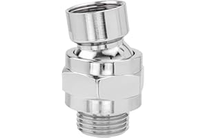Gasea Shower Head Adapter, 360° Universal Rotating Shower Head Ball Connector, Adjustable Angle Swivel Connector Fits Fixed Hand Held Rain Shower Heads Extension Component