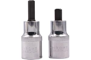 RIKMODY Strut Leg Pry Socket Strut Nut Tool, Chrome GM Shock Absorber Socket Kit, Suspension Strut Spreader Socket For Vw Audi Skoda Seat Foro Bmw Citroen Renault, 1/2" Square Drive Hub Spreader Tool, 2pcs