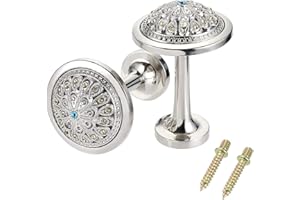 BSTKEY A Pair of Hollow Peacock Pattern Curtain Holder - Metal Hollow-Carved Design Curtain Drapery Hook Tieback Holdback Decorative Hook, Home House Decoration (Silver)