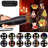 12 IMÁGENES INTERCAMBIABLES ---- Esta luz de proyector equipada con 12 diapositivas de proyección de imágenes (Árbol de Navidad / Fantasma de Halloween / Calabaza / Huevo de Pascua / Animal / Pastel de cumpleaños / Copo de nieve / Muñeca Oso / Payaso, etc). Seleccione su patrón de diapositiva favorito y transforma tu fiesta de la oscuridad para deslumbrar con vívida proyección de luz show.