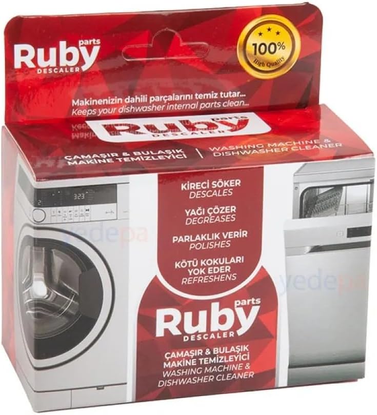 RUBY ÇAMAŞIR VE BULAŞIK MAKİNESİ TEMİZLEME TOZU (5 Şase)
