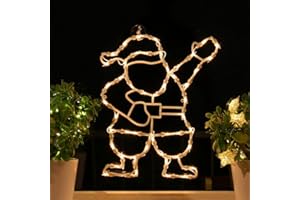 DSZAPACI Fenster-Silhouette Weihnachten 45cm Weihnachtsdeko Fensterbilder Beleuchtet Weihnachtsbeleuchtung innen Fensterdeko zum aufhängen