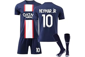 OVERSTEPA Paris Trikot Kinder Trikot PSG Fußball Trikot Set 22/23, Nr.30/10/7 Sporttraining T-Shirts und Shorts für Erwachsene/Kinder, Fußballtrikot Set für Jungen/Herren