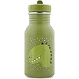 Trixie Drinking Bottle - Mr. Dino - 350ml Stainless Steel Water Bottle for Kids - Green - Leakproof - Eco-Friendly and BPA-Free