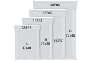 KOMABLEN 120 piezas Bolsas para Envíos, PE Bolsas Envio Vinted 4 TamañosS/M/L/XL, Autoadhesivas Opacas Sobres Envios Vinted, Impermeables Bolsas de Envio Paquetes Vinted 120 micras Autoadesive Borse