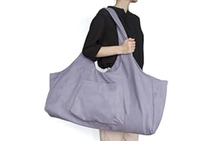 3DTengkit Yogatasche Große Yogamattentasche, Canvas-Yogamatten-Einkaufstasche mit Innentasche mit Reißverschluss, passend für die meisten Mattengrößen