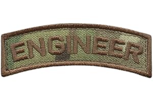 2AFTER1 Engineer Shoulder Tab Badge Multicam OCP US Army Tactical Morale Hook Patch