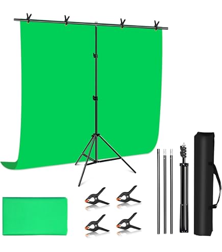 Fond D'Écran Vert WIYETY 300x300 Cm Lavable Avec 4 Pinces - Idéal Photo Vidéo Télévision