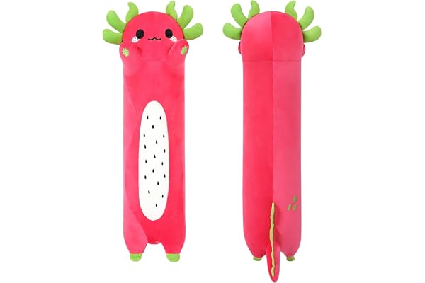 Peluche Shownicer Axolotl - Coussin en peluche Kawaii - Jouet Salamandre - Cadeau pour enfants, filles, garçons