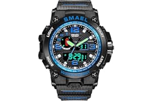 Fomtty Orologio Militare Uomo, Orologio da Uomo Analogico e Digitale, Orologio Sportivo, Impermeabile Orologio LED con Cronometro Digitale Orologio Luxury Casual Wristwatch