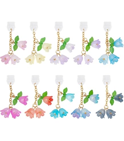 8 Stück Type C Staubstöpsel Mit Anhänger - Gothic Design Für Handy-Dekoration