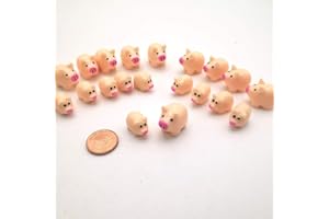 Armena Mini Schweinchen Tierfiguren 20 Stück Garten Micro Landschaft Ornamente 1cm und 2cm