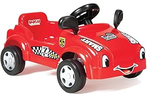 Dolu Voiture à pédale - Couleurs Assorties - Jouet pour Enfants de 3 Ans et + - Inclut rétroviseur réaliste et Bouton Corne avec Effets sonores