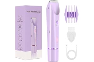 ‎DEEDLITE Bloom Shave 2-in-1 razor for gentle hair removal in the intimate area and all over the body with dermo-friendly technology and IPX7 waterproof rating for a gentle wet or dry shave (purple)
